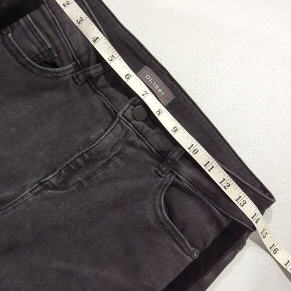 DL1961 Margaux Midrise Instasculpt Ankle Skinny Jeans Morrison Black Wash 27 - Picture 7 of 9